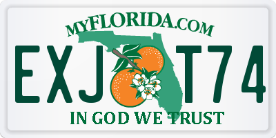 FL license plate EXJT74