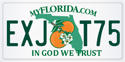 FL license plate EXJT75
