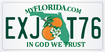 FL license plate EXJT76