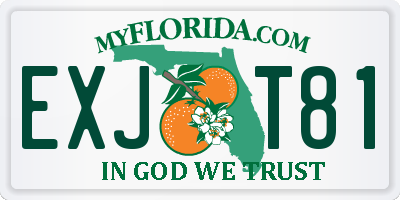 FL license plate EXJT81