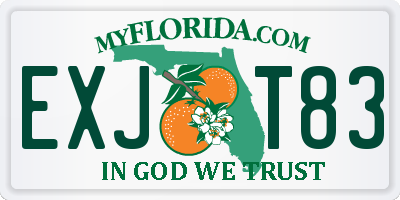 FL license plate EXJT83