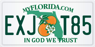 FL license plate EXJT85