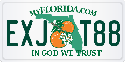 FL license plate EXJT88