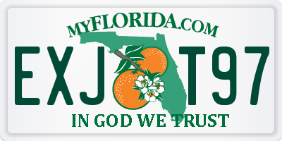 FL license plate EXJT97