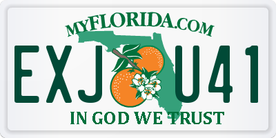 FL license plate EXJU41