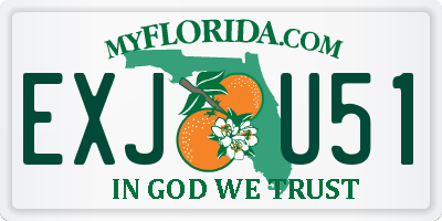 FL license plate EXJU51