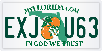 FL license plate EXJU63