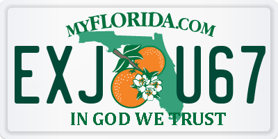 FL license plate EXJU67