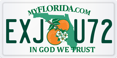 FL license plate EXJU72