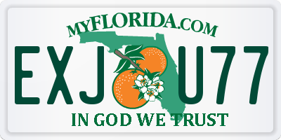 FL license plate EXJU77
