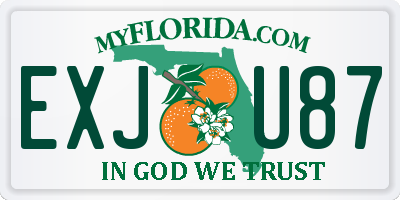 FL license plate EXJU87