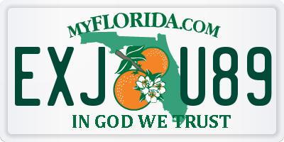 FL license plate EXJU89