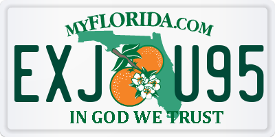 FL license plate EXJU95
