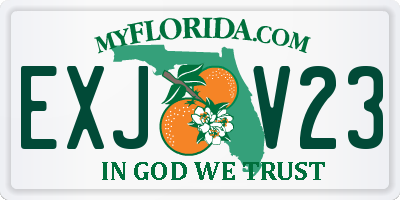FL license plate EXJV23