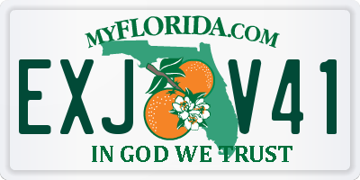 FL license plate EXJV41