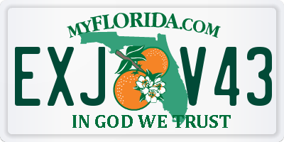FL license plate EXJV43