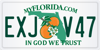 FL license plate EXJV47