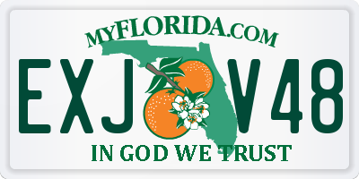 FL license plate EXJV48