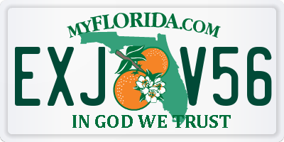 FL license plate EXJV56