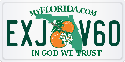 FL license plate EXJV60