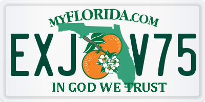 FL license plate EXJV75