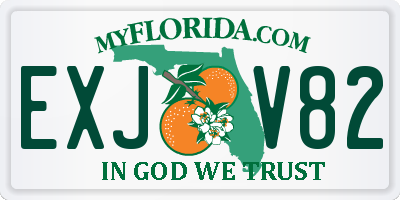 FL license plate EXJV82