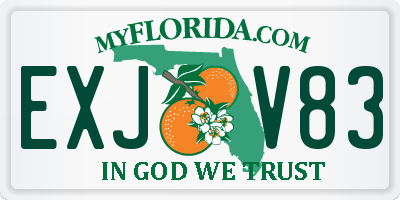 FL license plate EXJV83