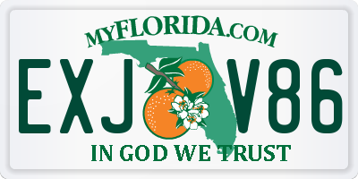 FL license plate EXJV86