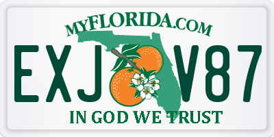 FL license plate EXJV87