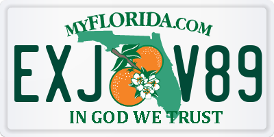 FL license plate EXJV89