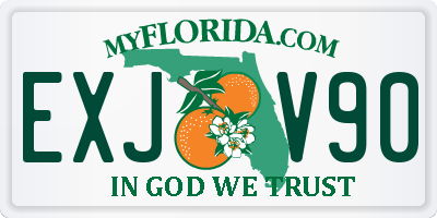 FL license plate EXJV90