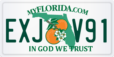 FL license plate EXJV91