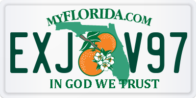 FL license plate EXJV97