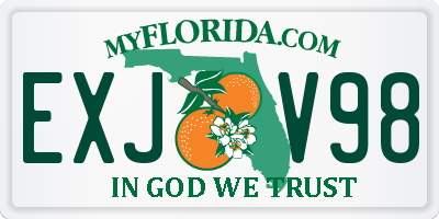 FL license plate EXJV98