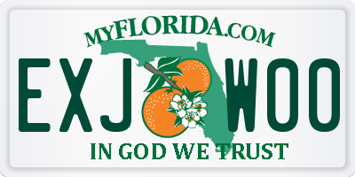 FL license plate EXJW00
