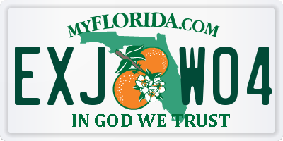 FL license plate EXJW04