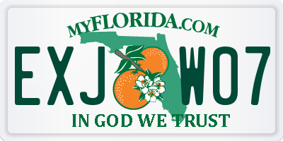 FL license plate EXJW07