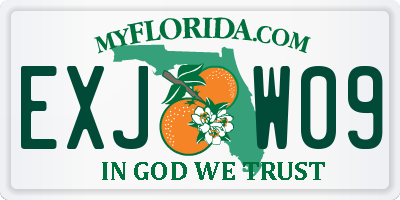 FL license plate EXJW09
