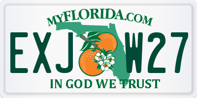 FL license plate EXJW27