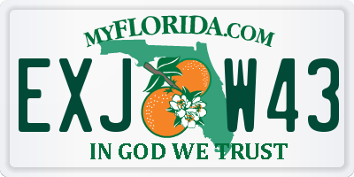 FL license plate EXJW43