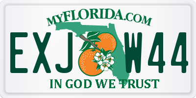 FL license plate EXJW44