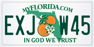 FL license plate EXJW45