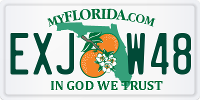 FL license plate EXJW48