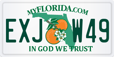 FL license plate EXJW49