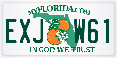 FL license plate EXJW61