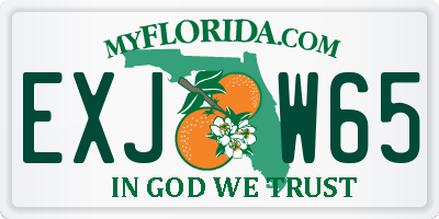 FL license plate EXJW65