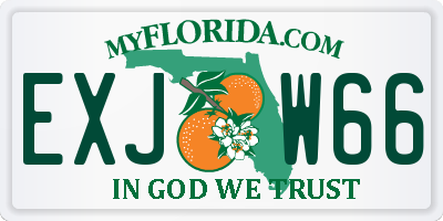 FL license plate EXJW66