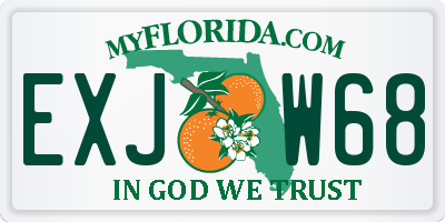 FL license plate EXJW68