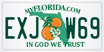 FL license plate EXJW69