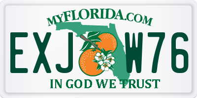 FL license plate EXJW76